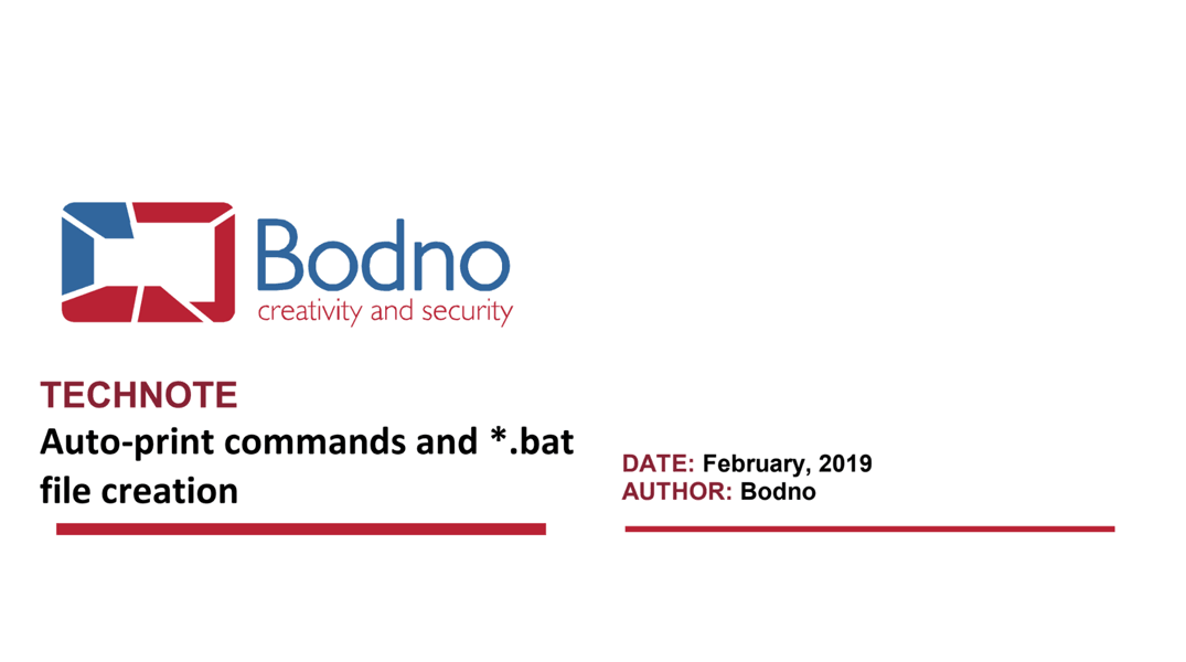 Auto-Print Commands and *.bat File Creation