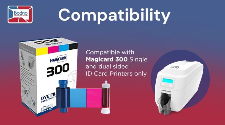 Magicard 300 printer and MC300YMCKO Ribbon Box
