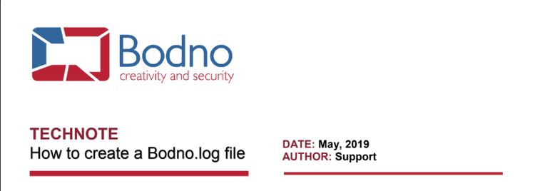 How To Create A Bodno.log File - Bodno