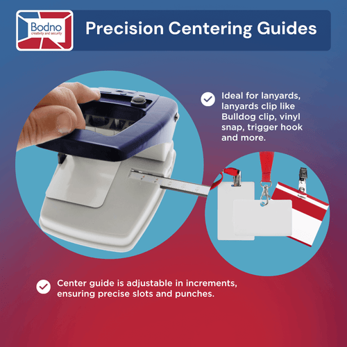 3-in-1 ID Badge Slot Punch for ID Cards (Works with All PVC Cards and ID Card Printers)