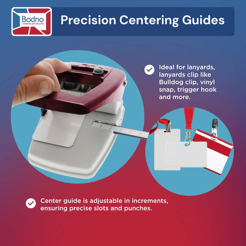 3-in-1 ID Badge Slot Punch for ID Cards (Works with All PVC Cards and ID Card Printers)