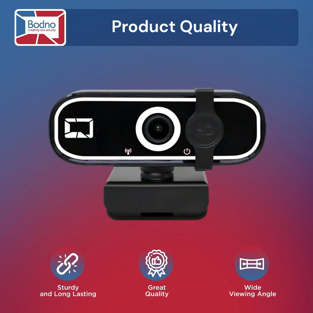 High-quality webcam with wide viewing angle, sturdy build, and great performance for video calls and streaming
