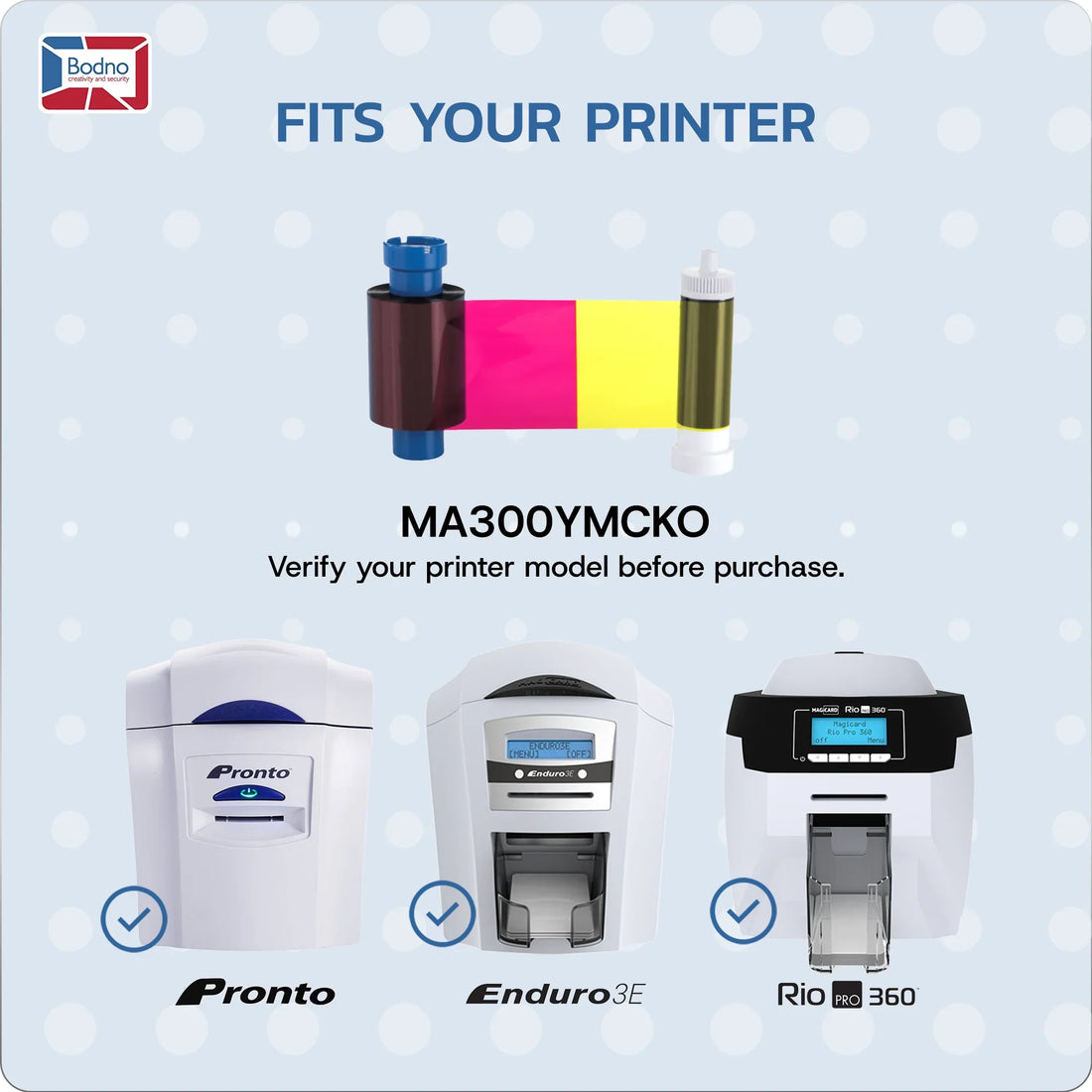 Printers compatible with the Magicard MA300YMCKO ribbon