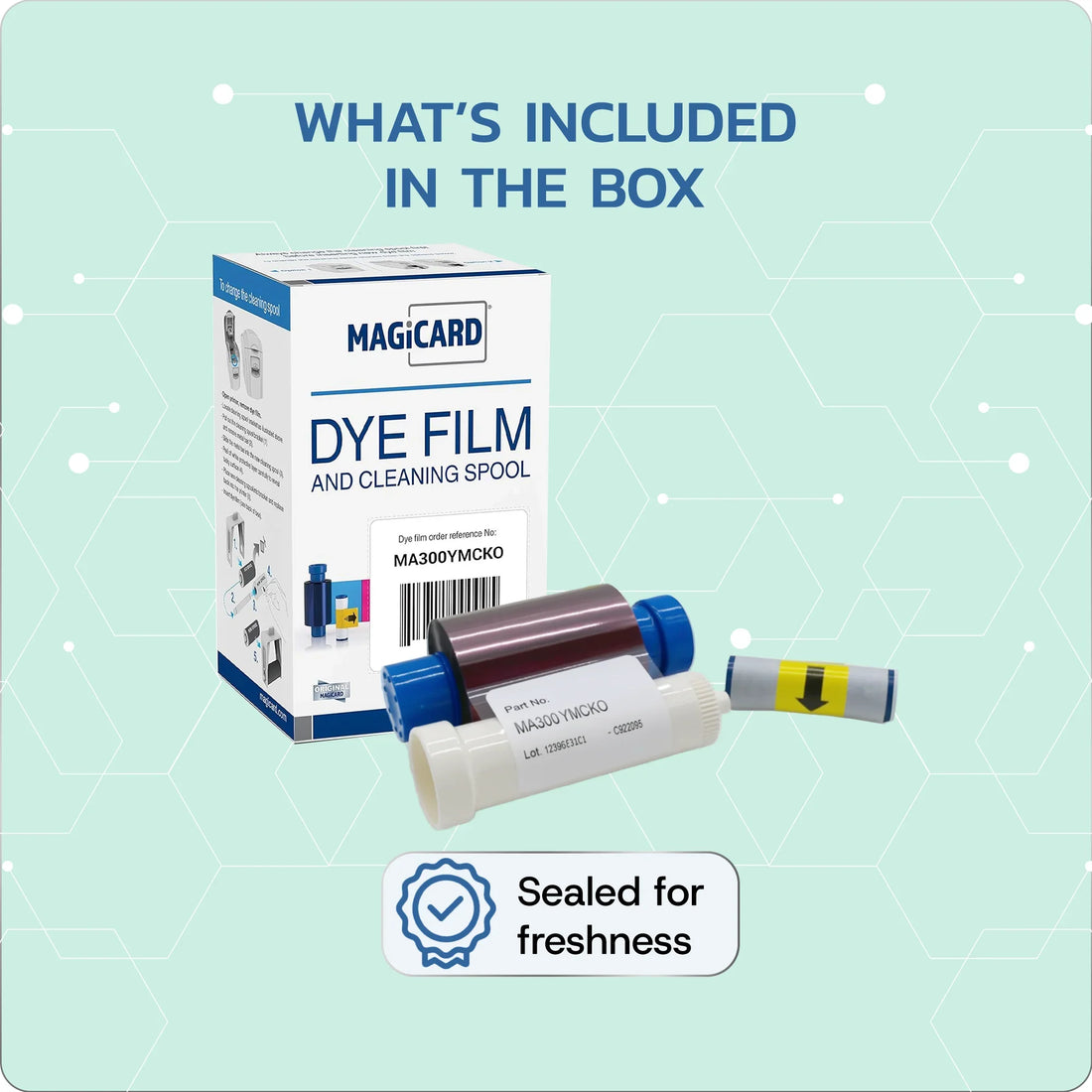 What's in the box: Magicard MA300YMCKO color ribbon
