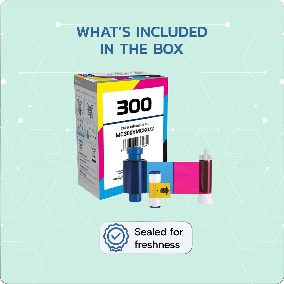What's in the box: Magicard MC300YMCKO color ribbon
