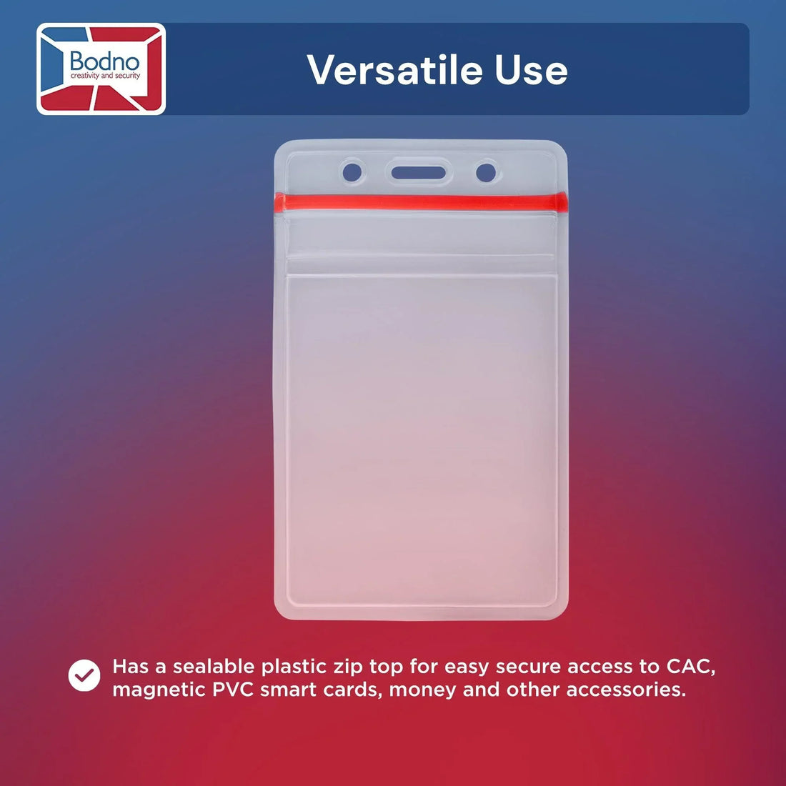 Badge Holders Vertical 100 Pack - Bodno