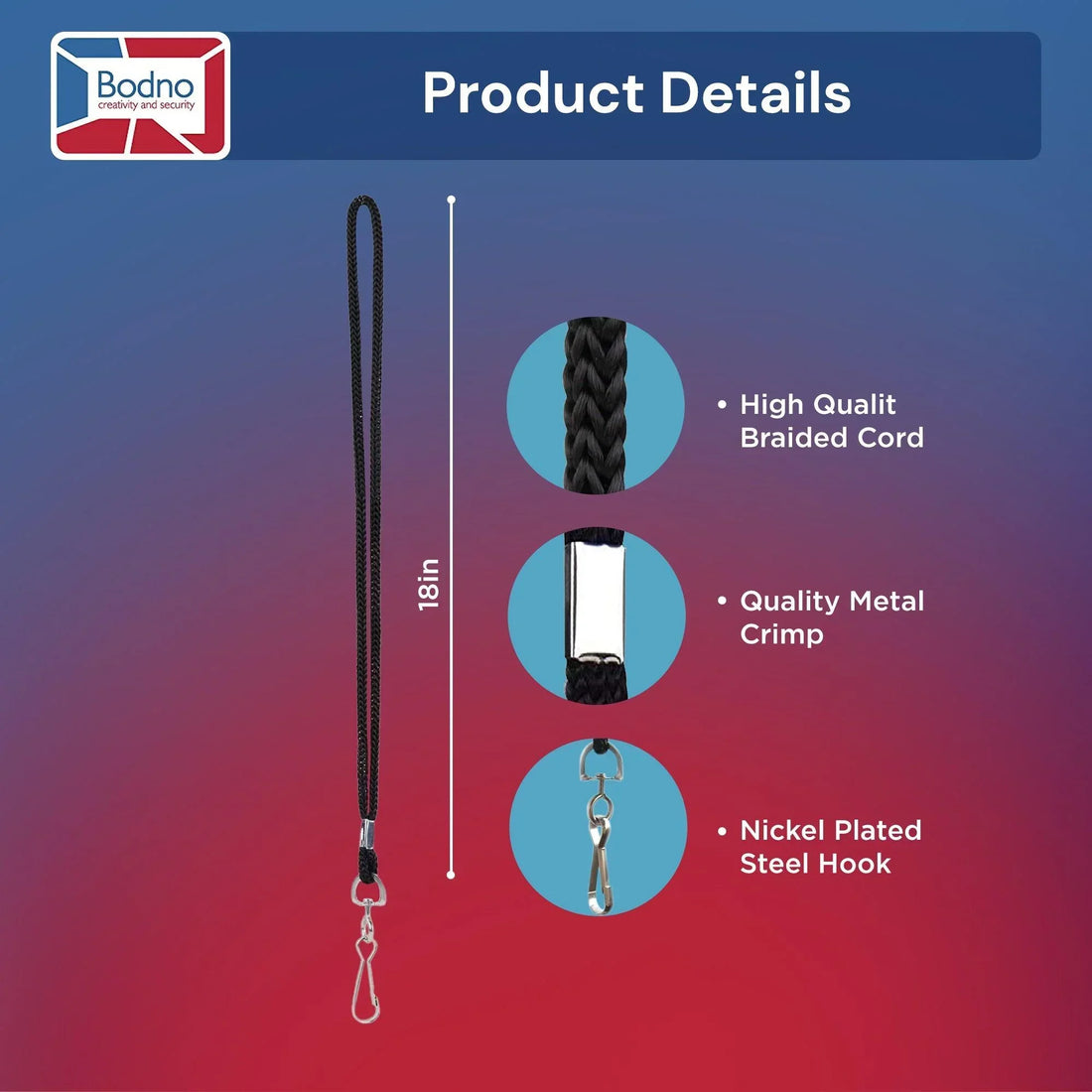 Bodno Lanyards 100 Pack - Bodno