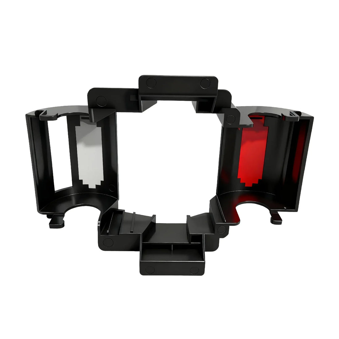 Black ID card printer ribbon cartridge with red ink panel, compatible with business and school printers