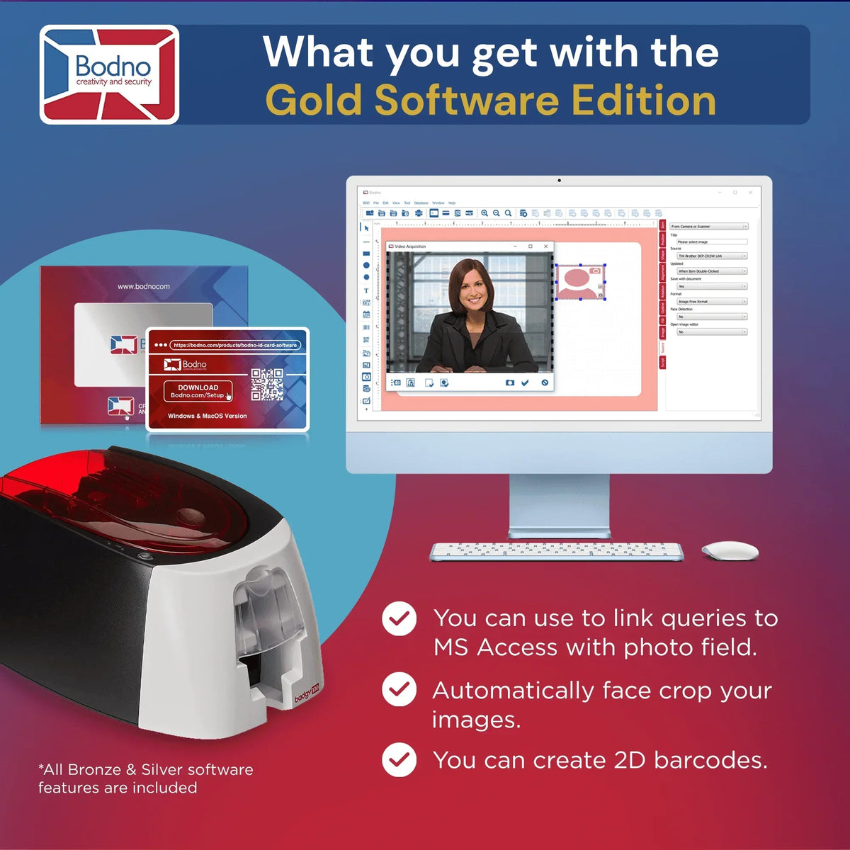 Badgy100 ID Card Printer - Bodno