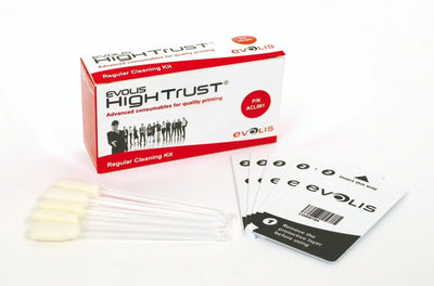 Bodno Cleaning Kit for Evolis Zenius & Primacy – Adhesive Cards & Swabs (Evolis ACL001 Compatible)