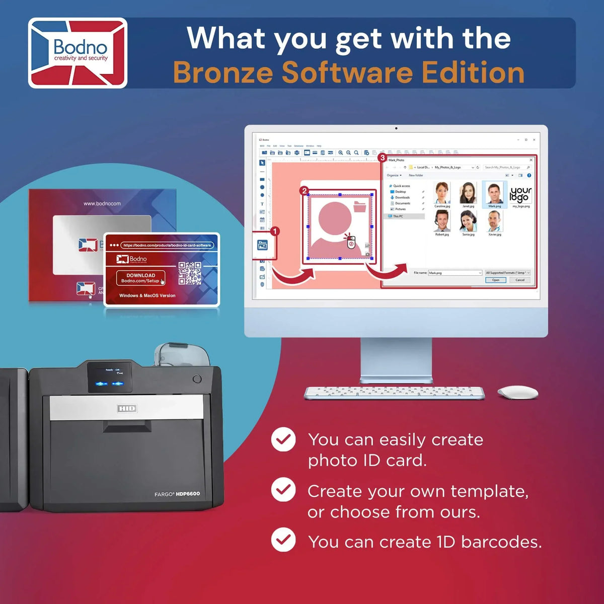 Fargo HDP6600 ID Card Printer - Bodno