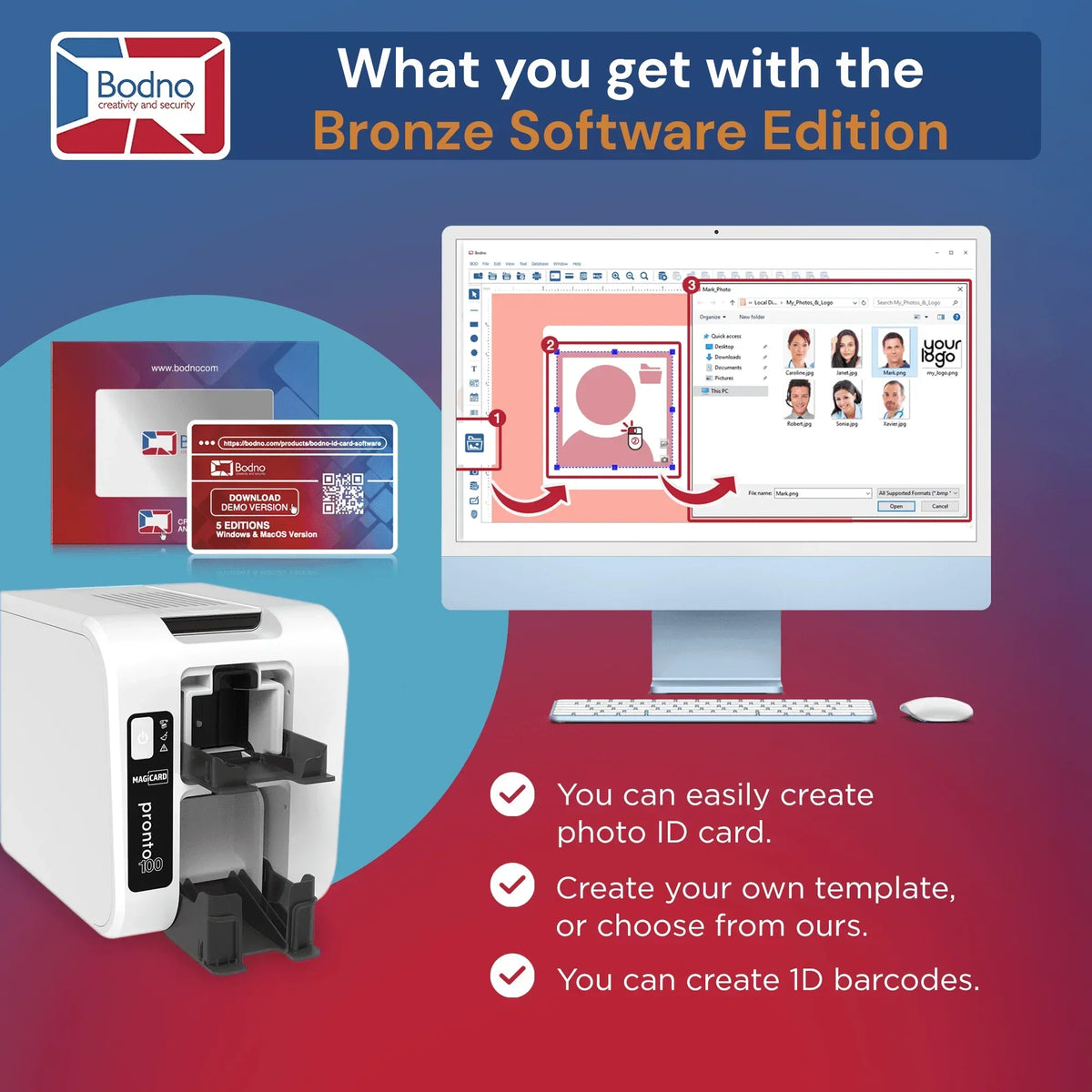 Magicard Pronto 100 ID Card Printer - Bodno