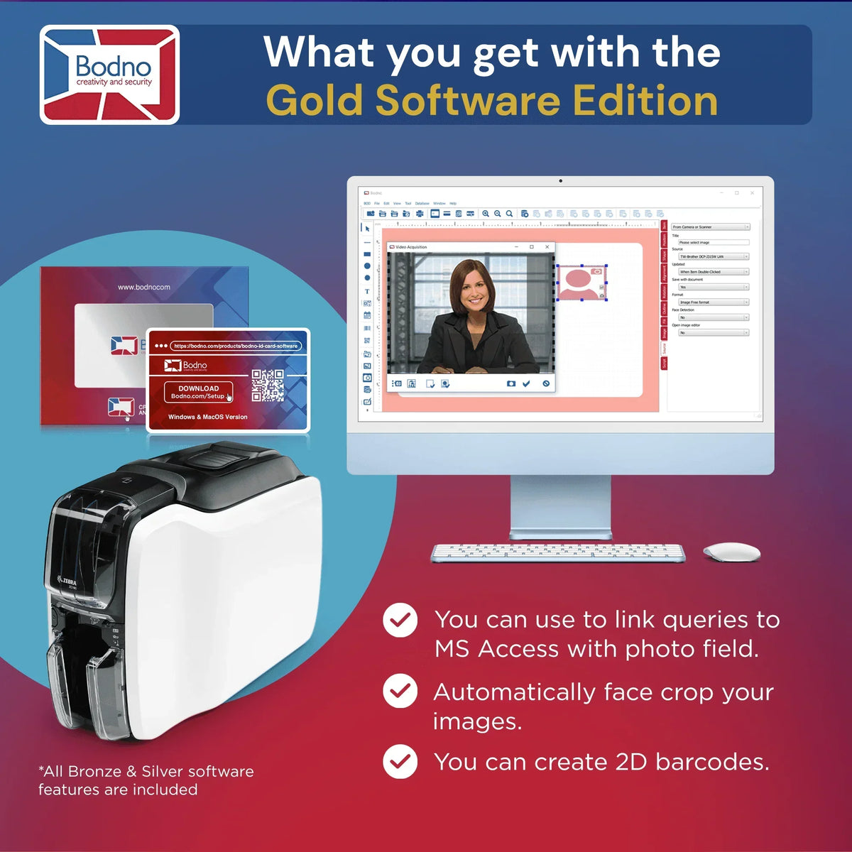 Zebra ZC100 ID Card Printer - Bodno