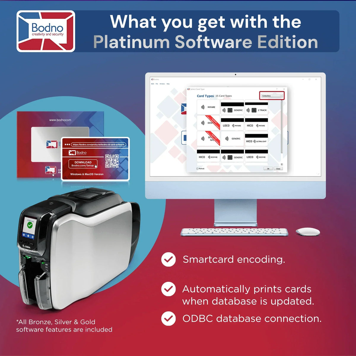 Zebra ZC300 ID Card Printer - Bodno