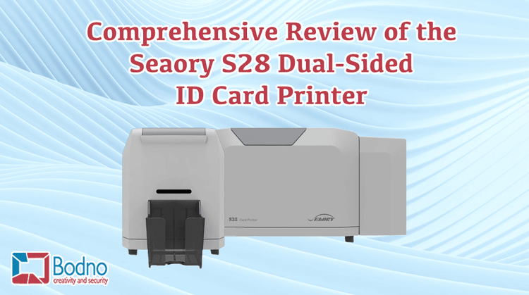 Seayory S28 dual-sided ID card printer for business, school, or healthcare use