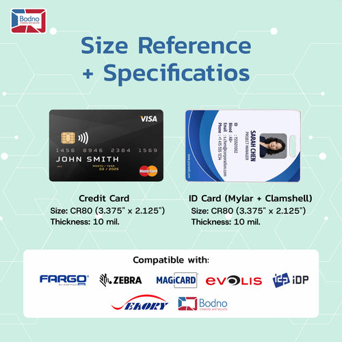 Mylar Adhesive Backed PVC Cards