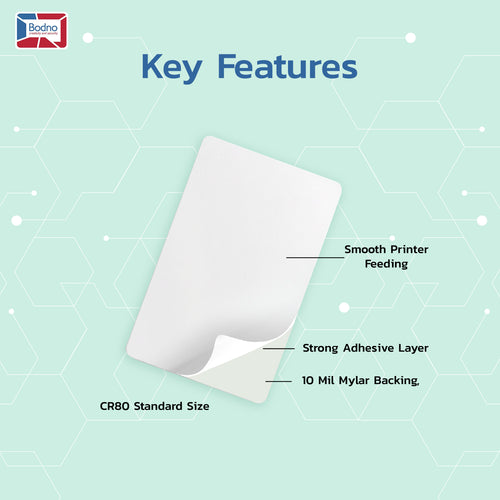 Mylar Adhesive Backed PVC Cards
