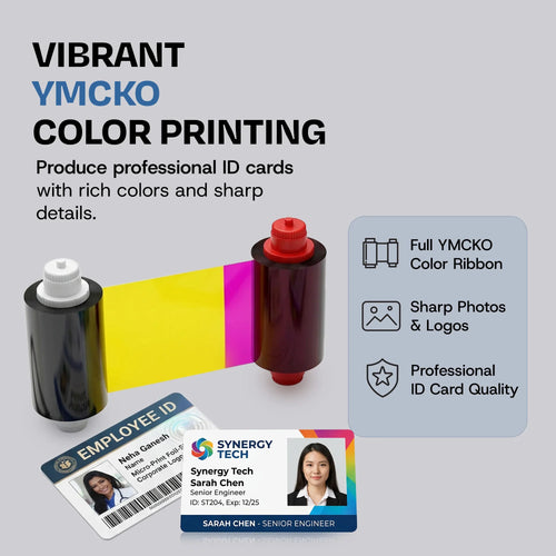 Bodno A5300 Color Ribbon for A20, A30, and A40 Printers - YMCKO - 300 Prints