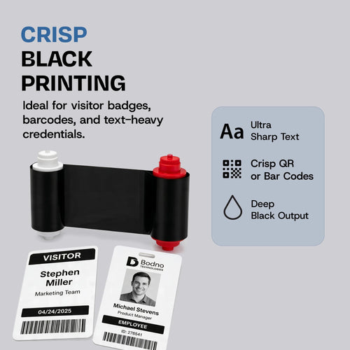 Bodno A5K20 Color Ribbon for A10, A20, A30, and A40 Pro Printers - K - 2000 Prints