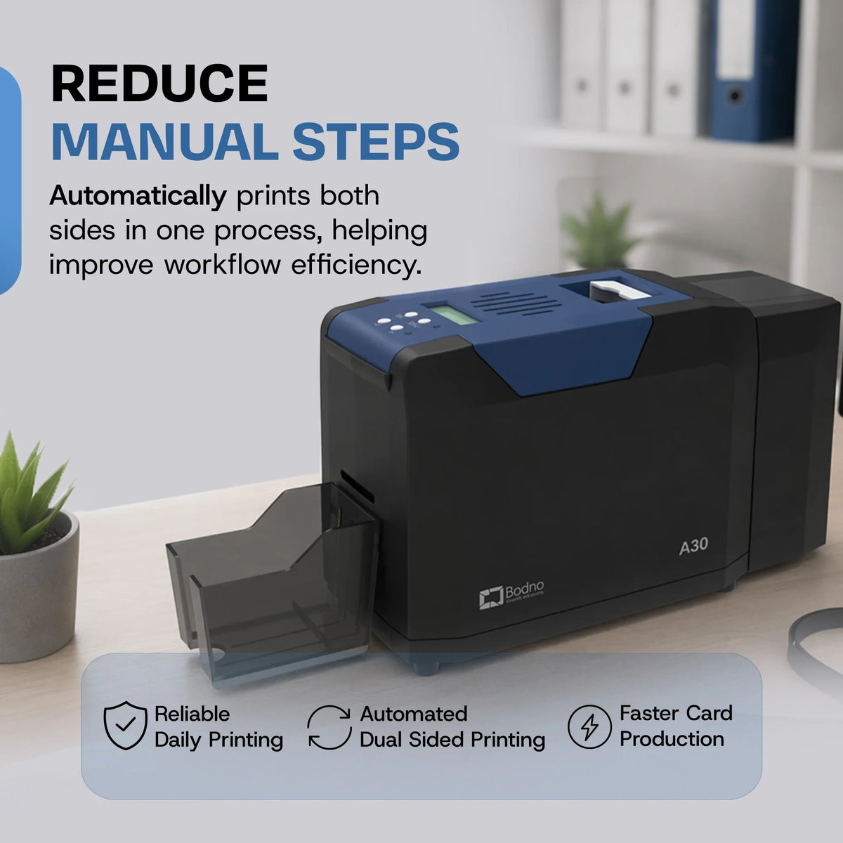 Bodno A30 dual-sided ID card printer product view 3