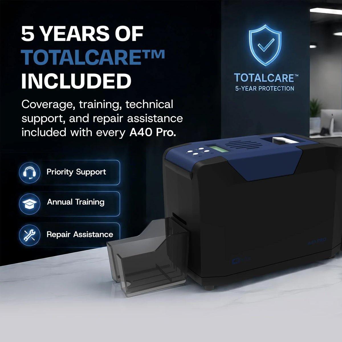 Bodno A40 Pro dual-sided ID card printer product view 3