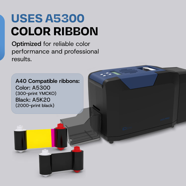 Bodno A40 Pro Dual Sided ID Card Printer & Complete Supplies Package with Bodno ID Software - Bronze Edition
