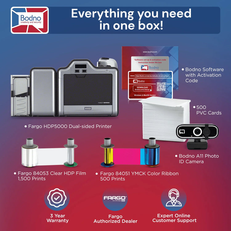 HID Fargo HDP5000 Card Printer, Dual Side, Dual Side Lamination, Ethernet, LCD - Foto 5