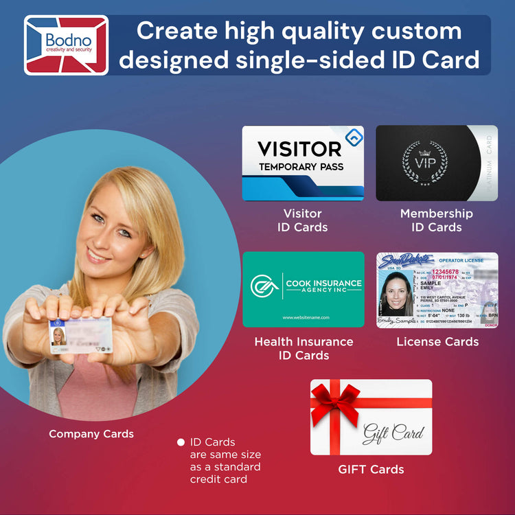 Fargo HDP6600 Single Sided ID Card Printer & Supplies Package - Bodno Bronze Edition Software