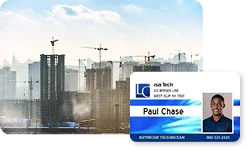Worker IDs and site access cards printed for construction