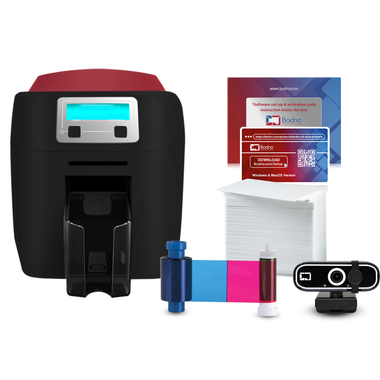 Magicard 400X Dual Sided ID Card Printer & Complete Supplies Package ID Software - Bronze Edition