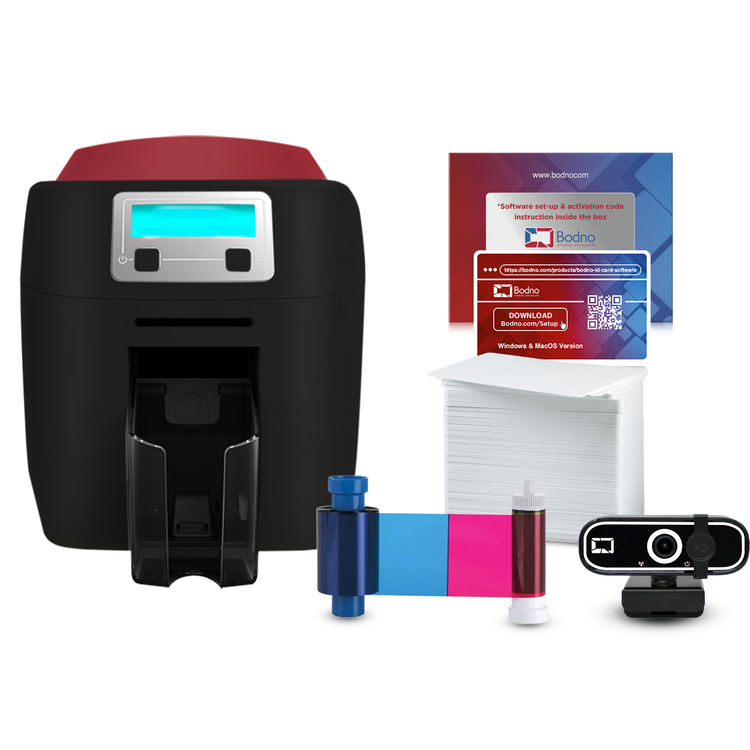 Magicard 400X Dual Sided ID Card Printer & Complete Supplies Package with Bodno ID Software - Bronze Edition