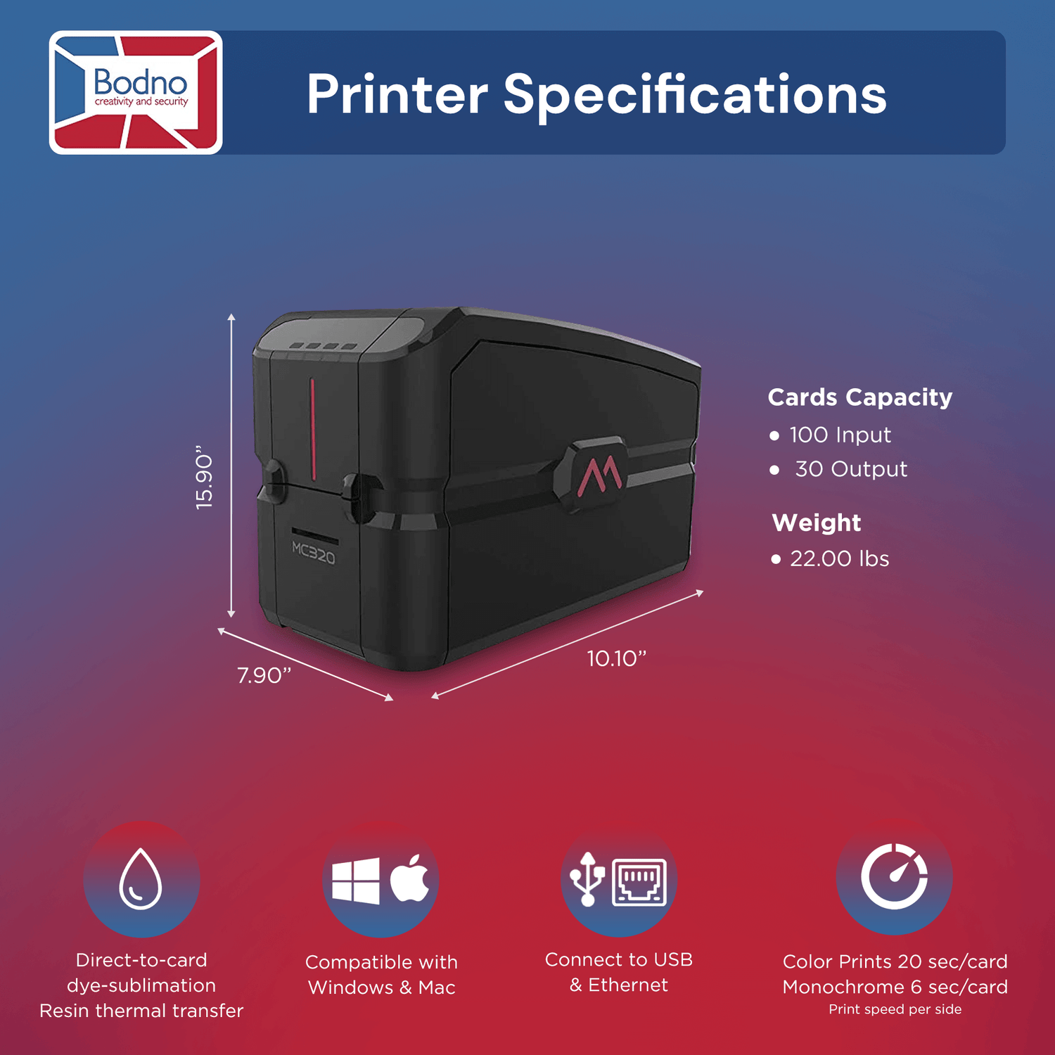 Matica MC320X ID Card Printer – Bodno