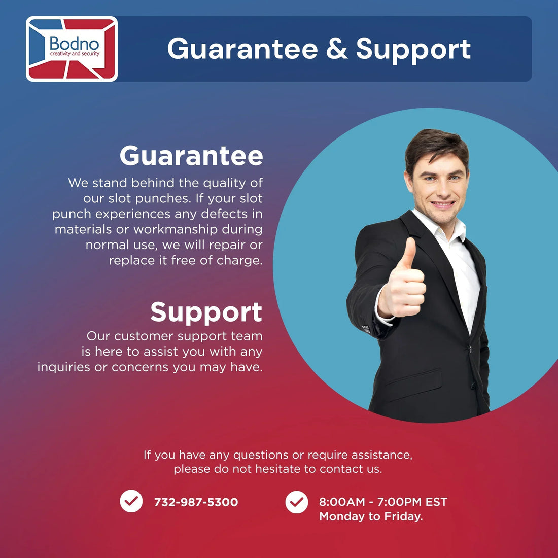 Bodno guarantee and customer support information