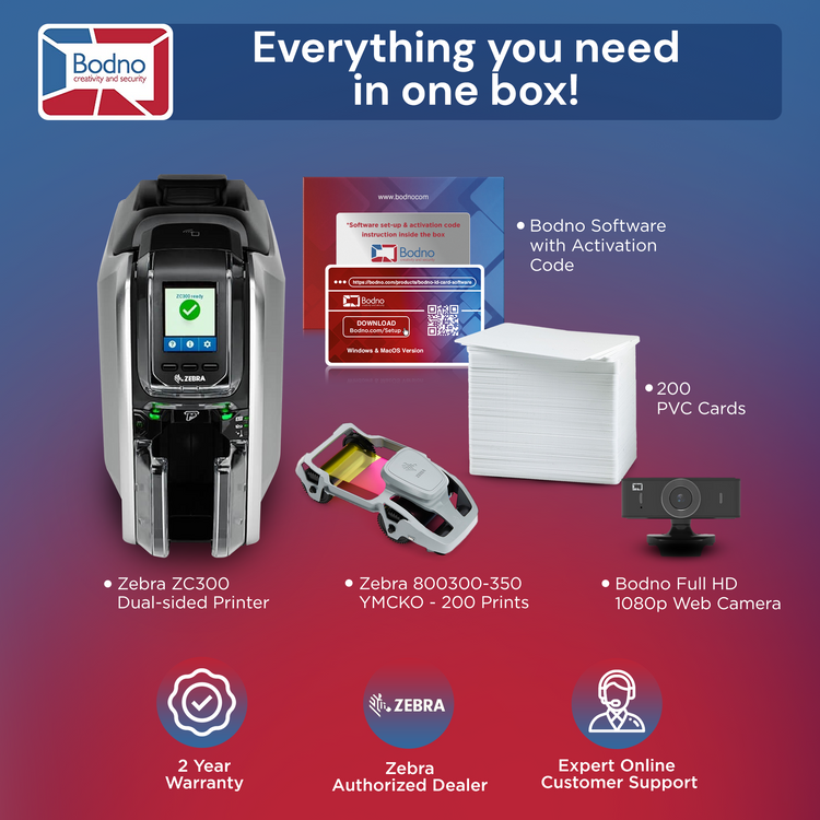 Zebra ZC300 ID Card Printer – Bodno Zebra ZC300 ID Card Printer – Bodno