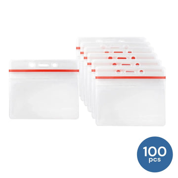 Horizontal badge holders, 100 pack