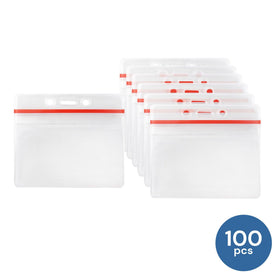 Badge Holders Horizontal 100 Pack