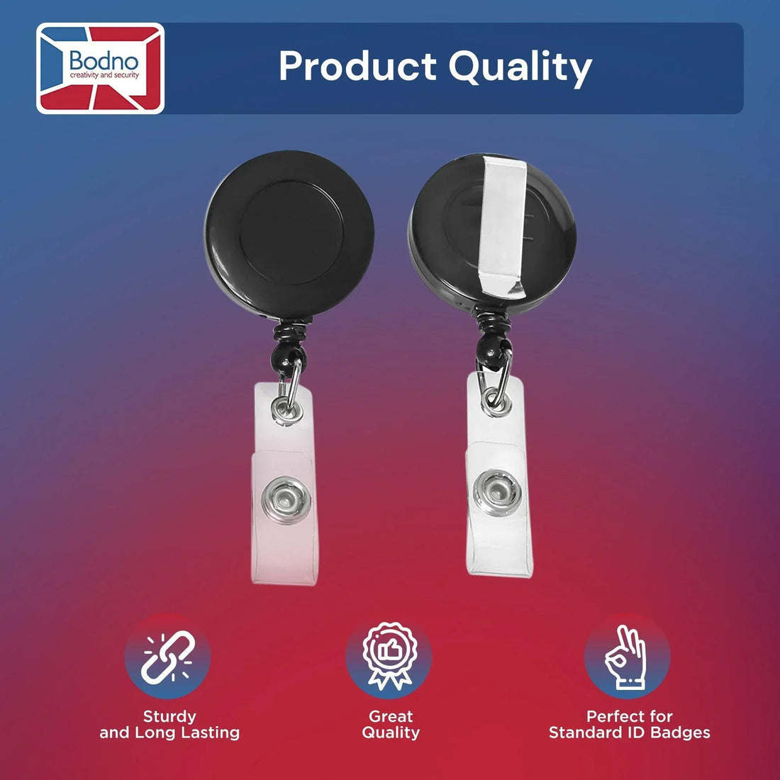 Badge Reels 100 Pack - Bodno 