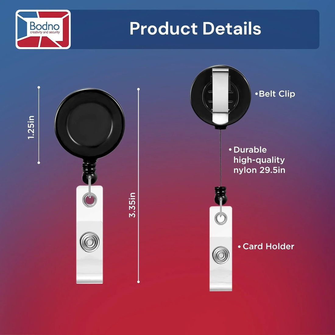Badge Reels 100 Pack - Bodno 