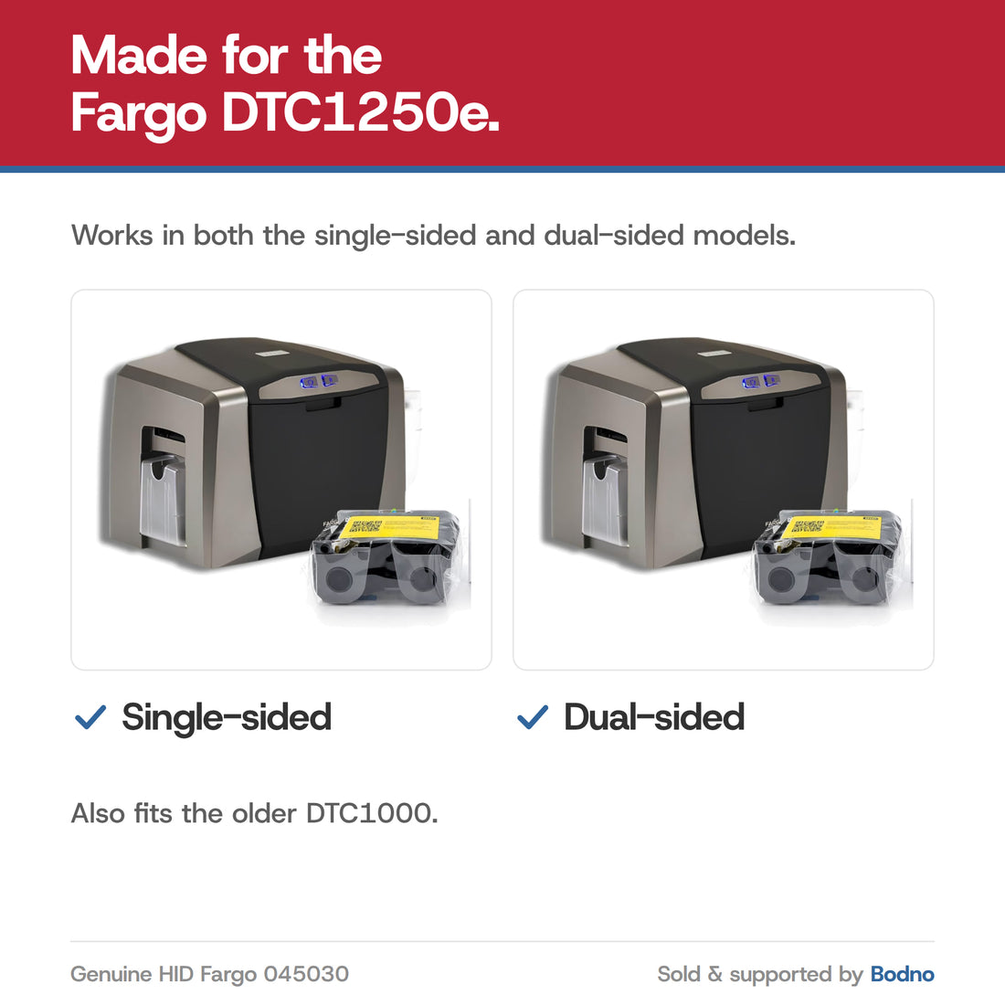 Printers compatible with the Fargo 45030 ribbon