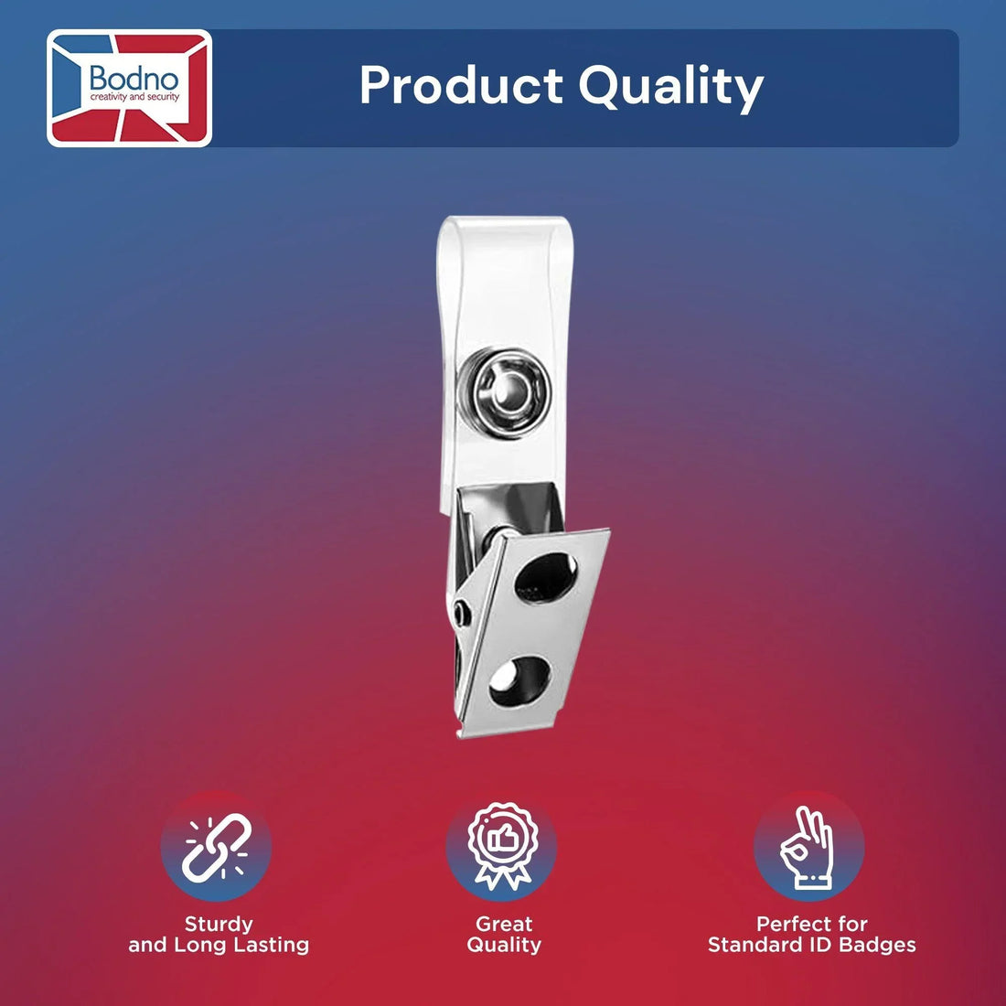 Bodno Badge Clips 100 Pack - Bodno 