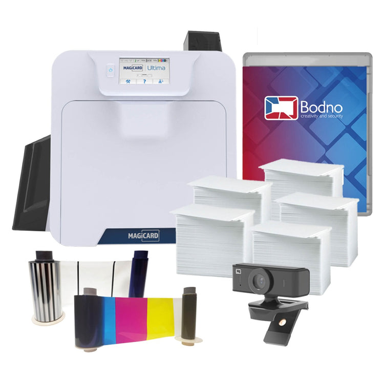 Magicard Ultima Dual Sided ID Card Printer & Supplies Package - Bodno Bronze Edition Software