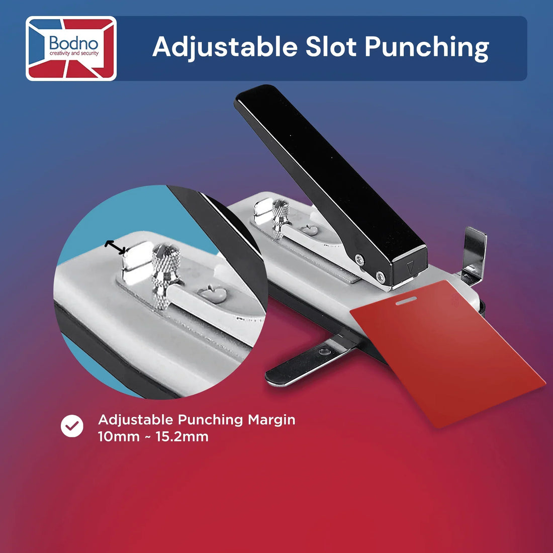 Hand held ID Card Slot Punch (Works with All PVC Cards and ID Card Printers) - Bodno 