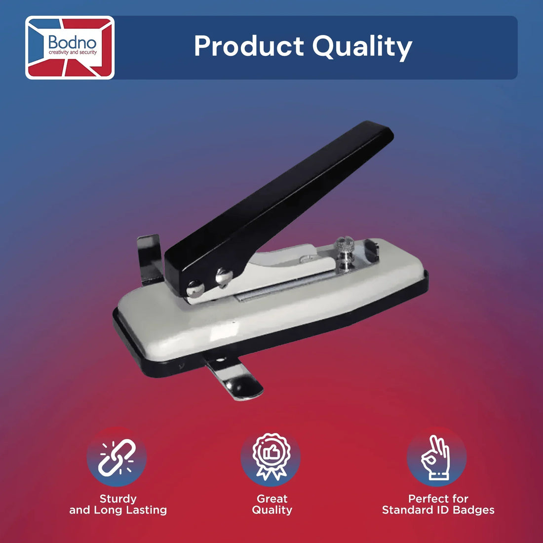 Hand held ID Card Slot Punch (Works with All PVC Cards and ID Card Printers) - Bodno 