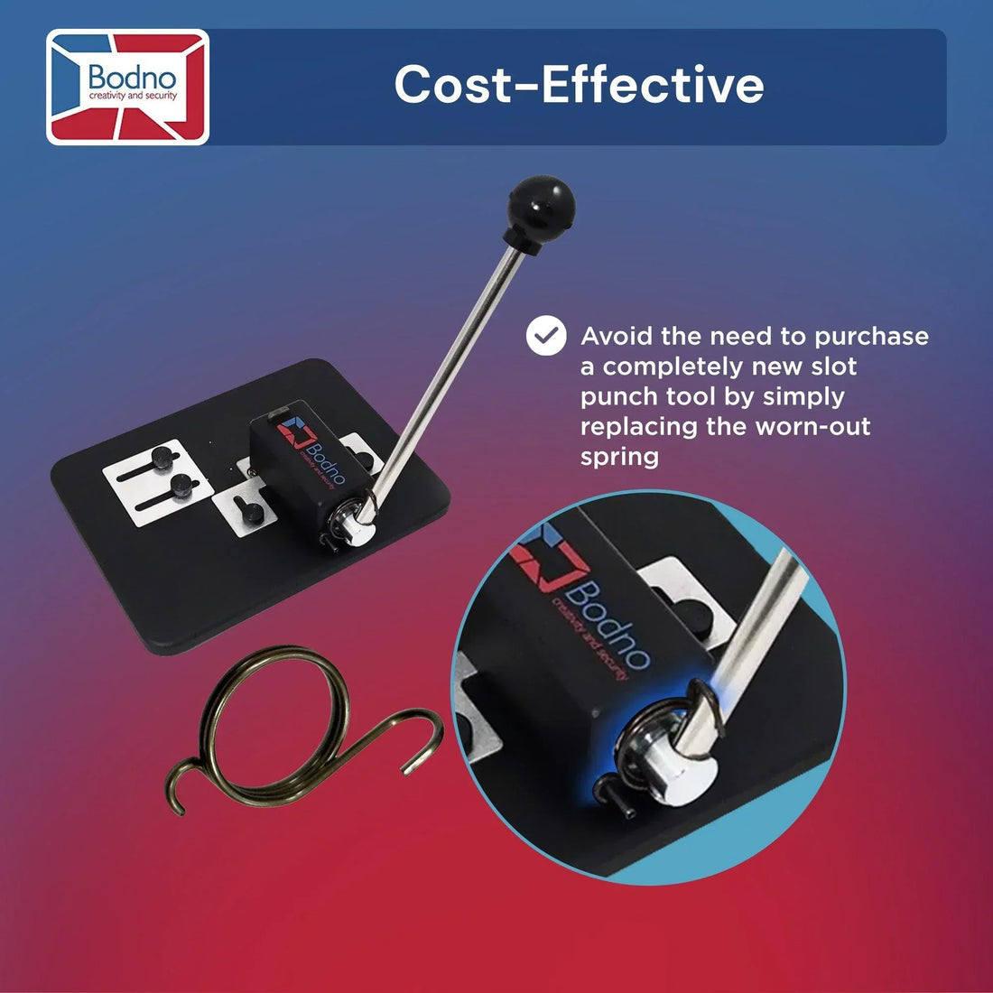 Heavy Duty Table Top Slot Punch Spring - Bodno 