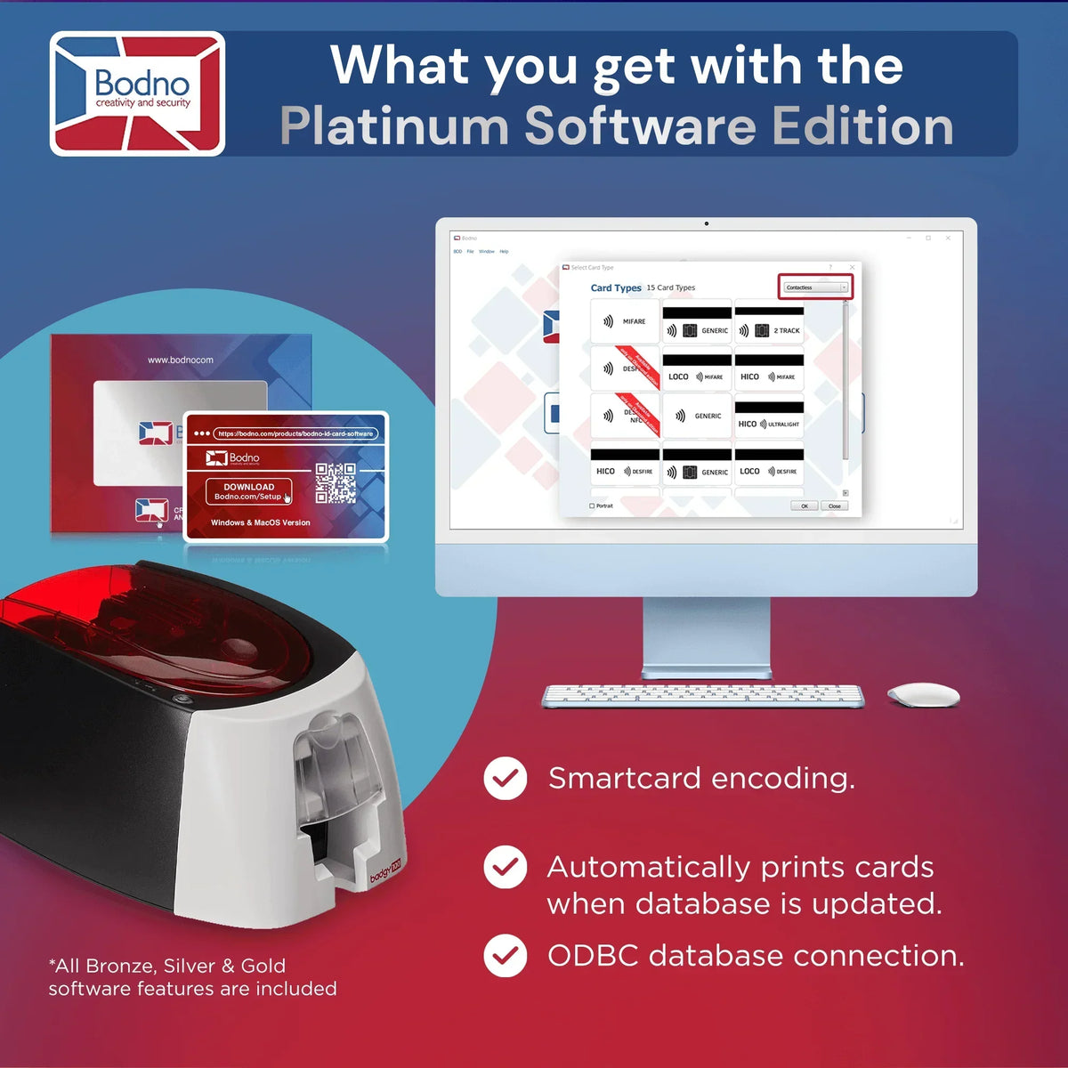 Badgy100 ID Card Printer - Bodno 