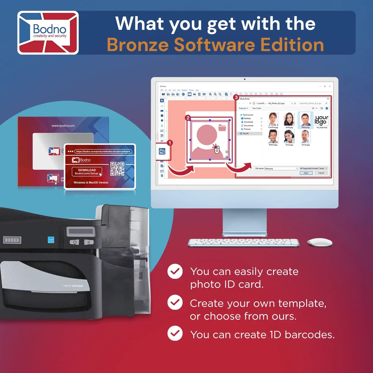 Fargo DTC4500e ID Card Printer - Bodno 