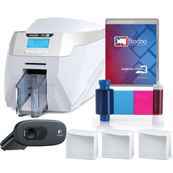 Magicard Rio Pro Dual Sided ID Card Printer & Complete Supplies Package with Bodno Diamond Edition ID Software 