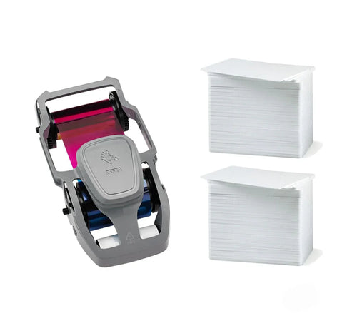 800300-255EM NASTRO ORIGINALE ZEBRA COLORI YMCKO PER ZC300 PRINTER, 300 STAMPE - Foto 5