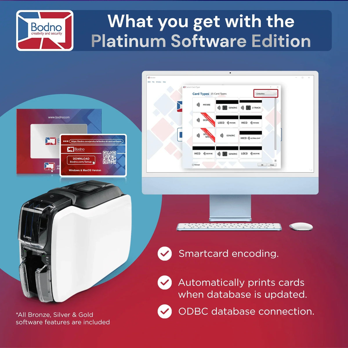 Zebra ZC100 ID Card Printer - Bodno 
