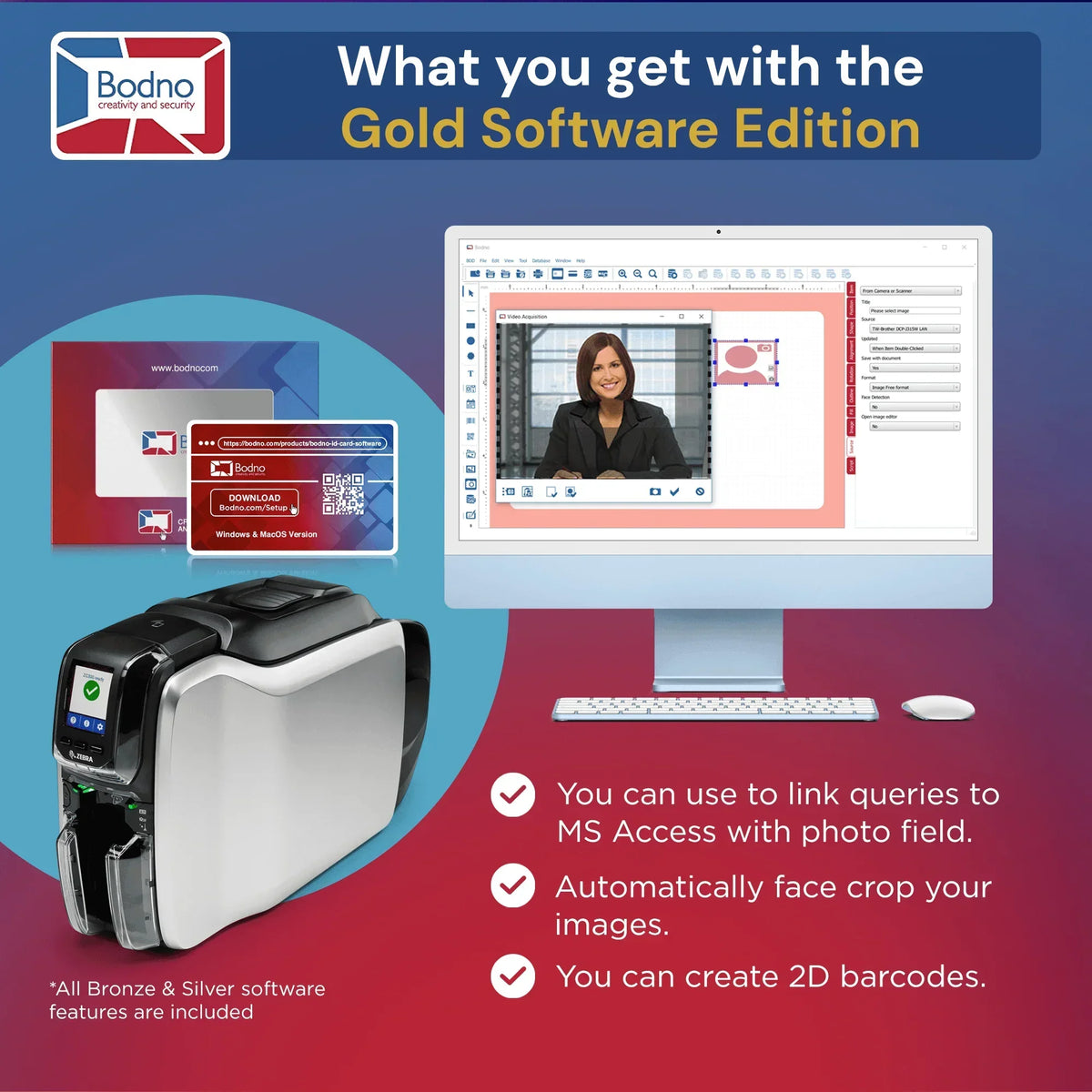Zebra ZC300 ID Card Printer - Bodno 
